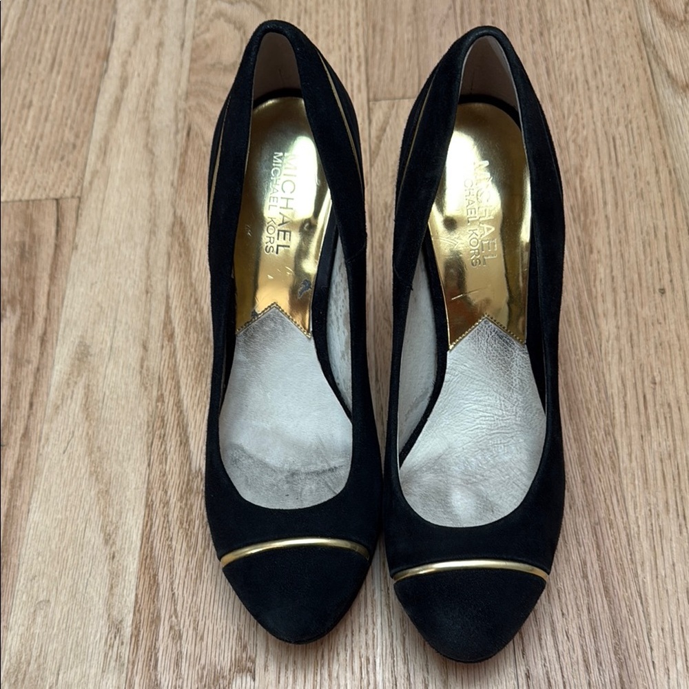 Michael Kors Heels Black and Gold